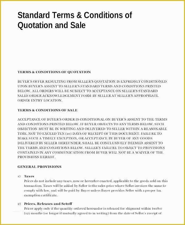 General Terms and Conditions Template Free Of General Conditions Of Contract – Labvelox