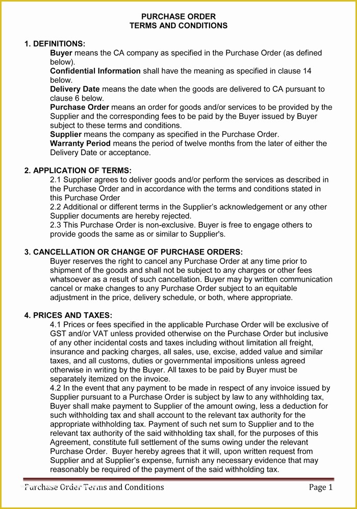 General Terms and Conditions Template Free Of Terms and Conditions Template