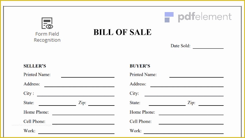 Generic Bill Of Sale Template Free Of General Bill Of Sale form Free Download Create Edit