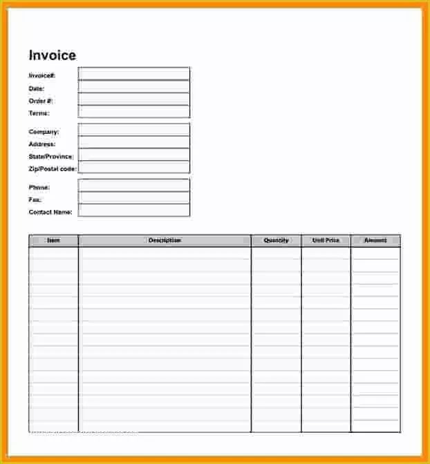 Generic Invoice Template Free Of 10 Generic Invoice Pdf