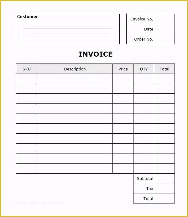 Generic Invoice Template Free Of Free Generic Invoice Template Denryokufo