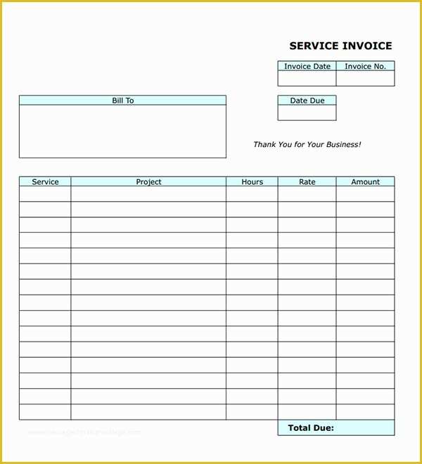 Generic Invoice Template Free Of Generic Invoice Template Free