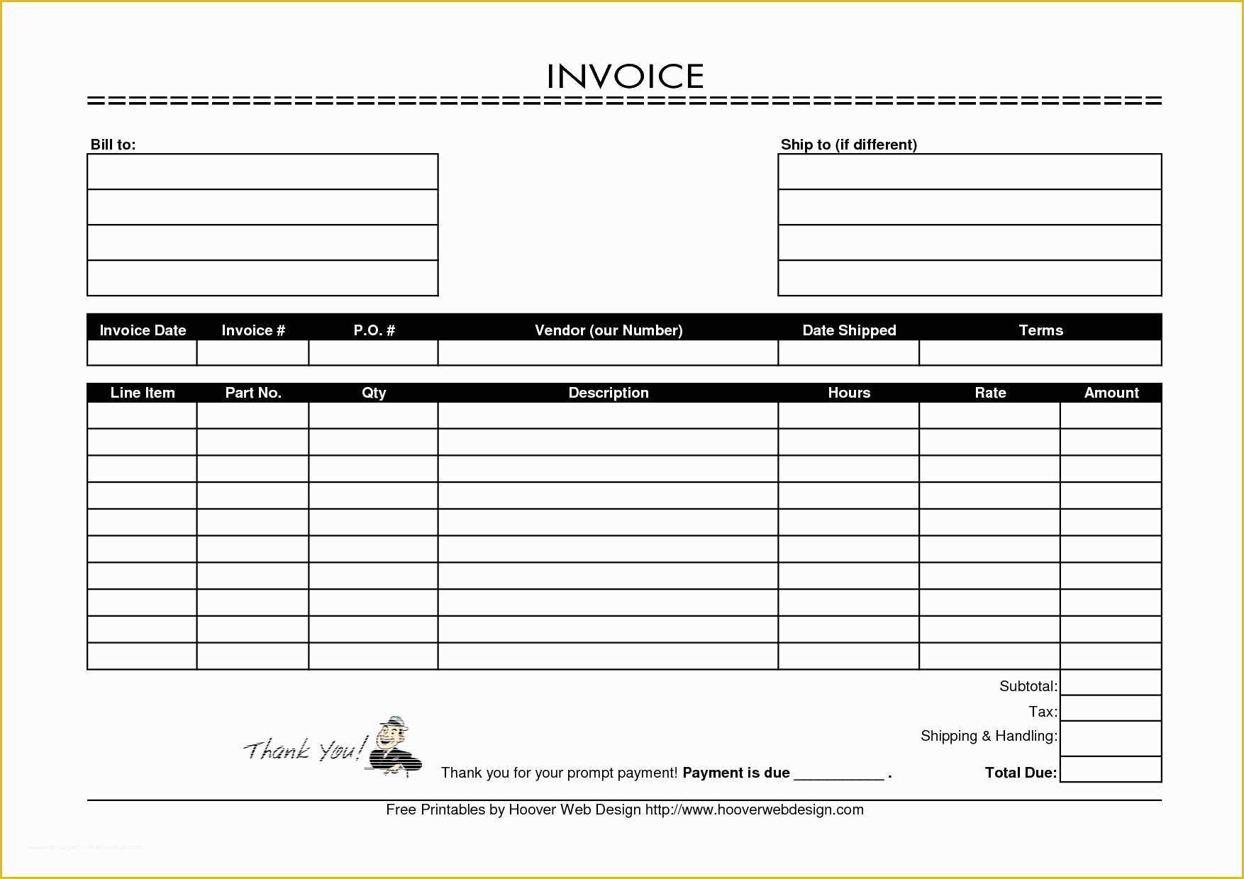 Generic Invoice Template Free Of Generic Invoices Printable Invoice Template Ideas