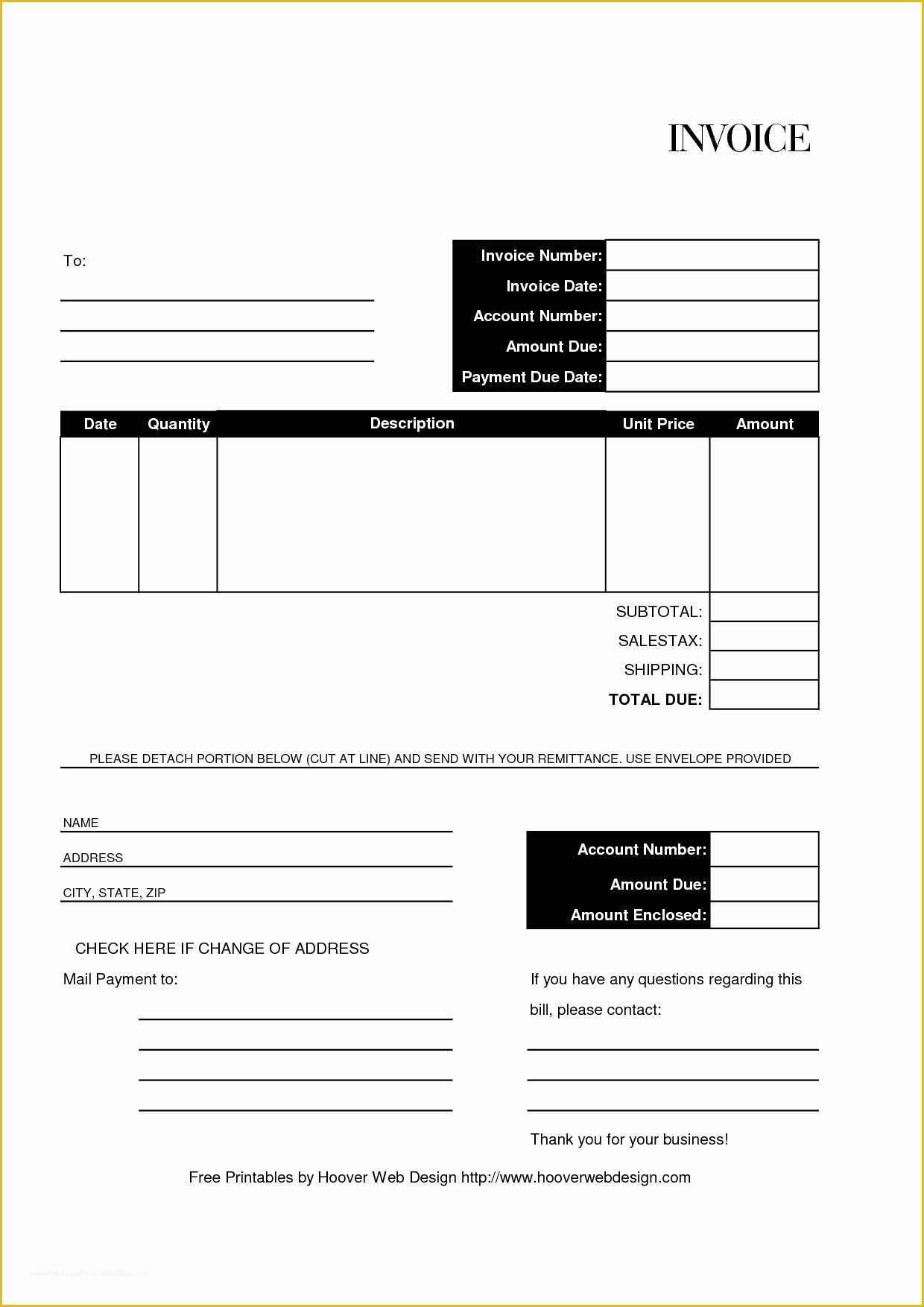 Generic Invoice Template Free Of Generic Invoices Printable Invoice Template Ideas