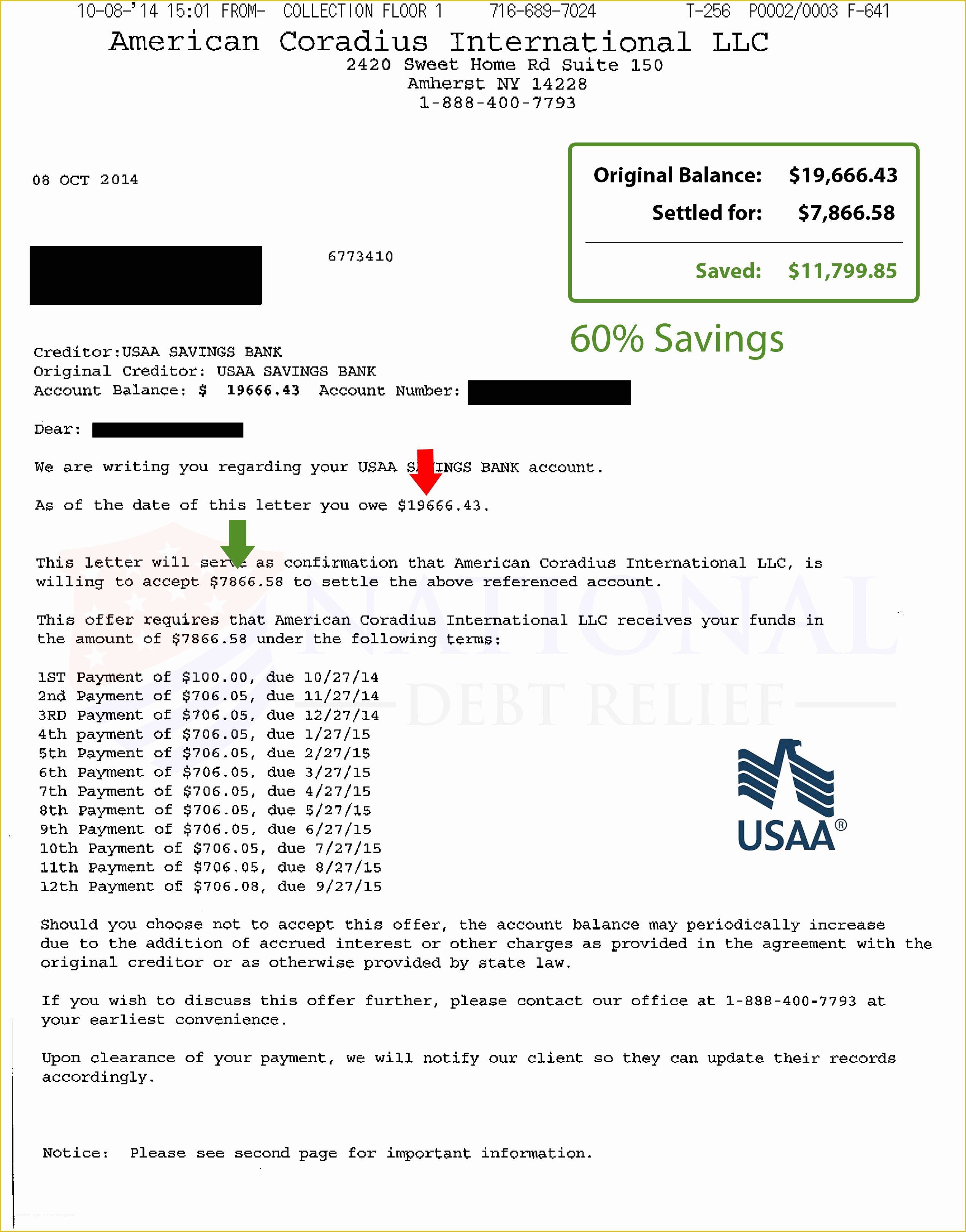 Get Out Of Debt Free Template Letters Of Debt Settlement Letters