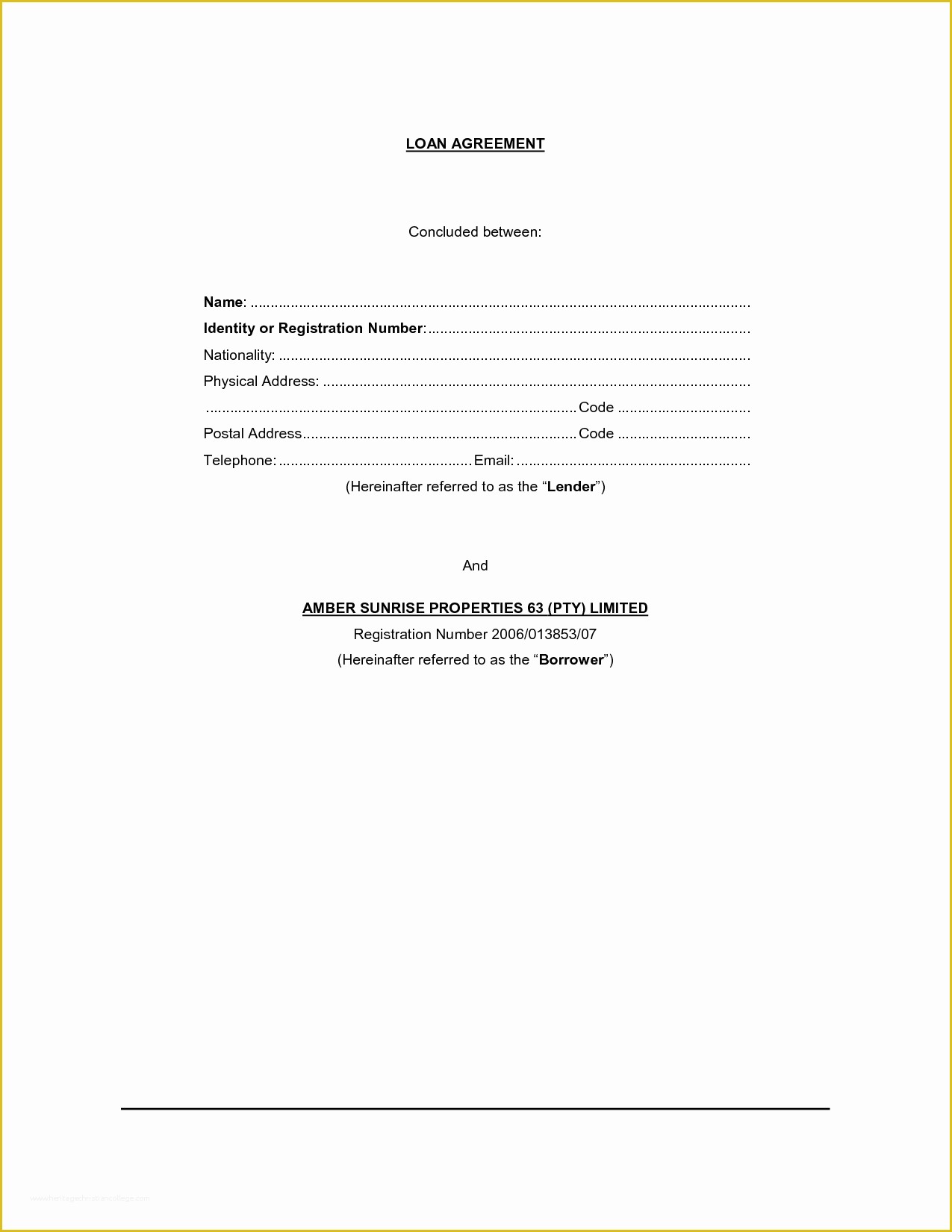 Get Out Of Debt Free Template Letters Of Free Printable Loan Contract Template form Generic