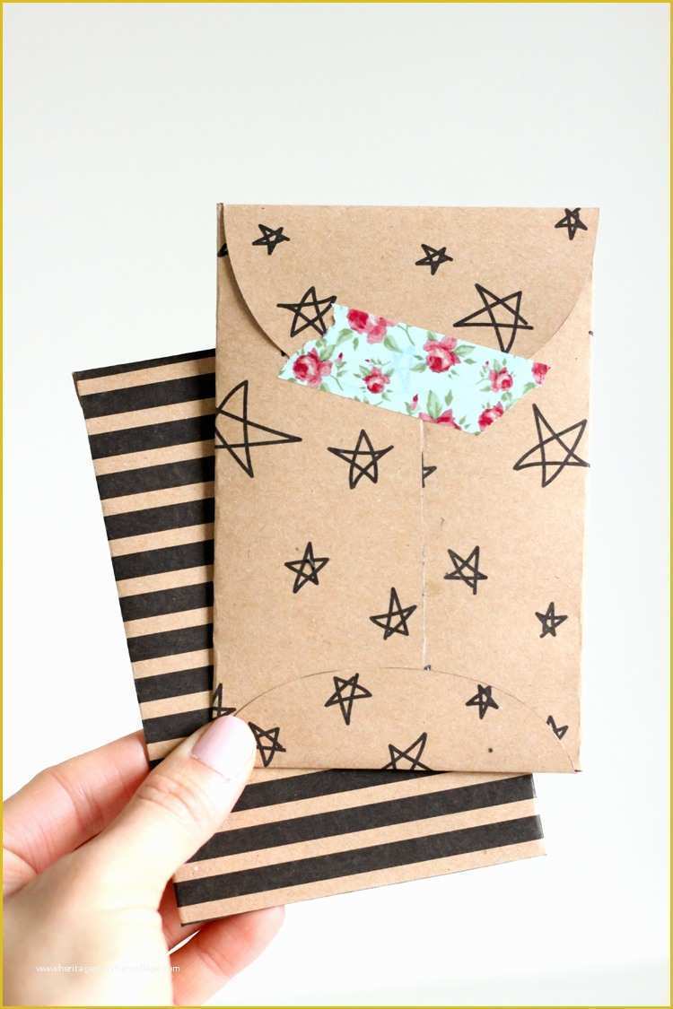 Gift Card Envelope Template Free Of Kraft Paper Gift Card Envelope – Free Printable