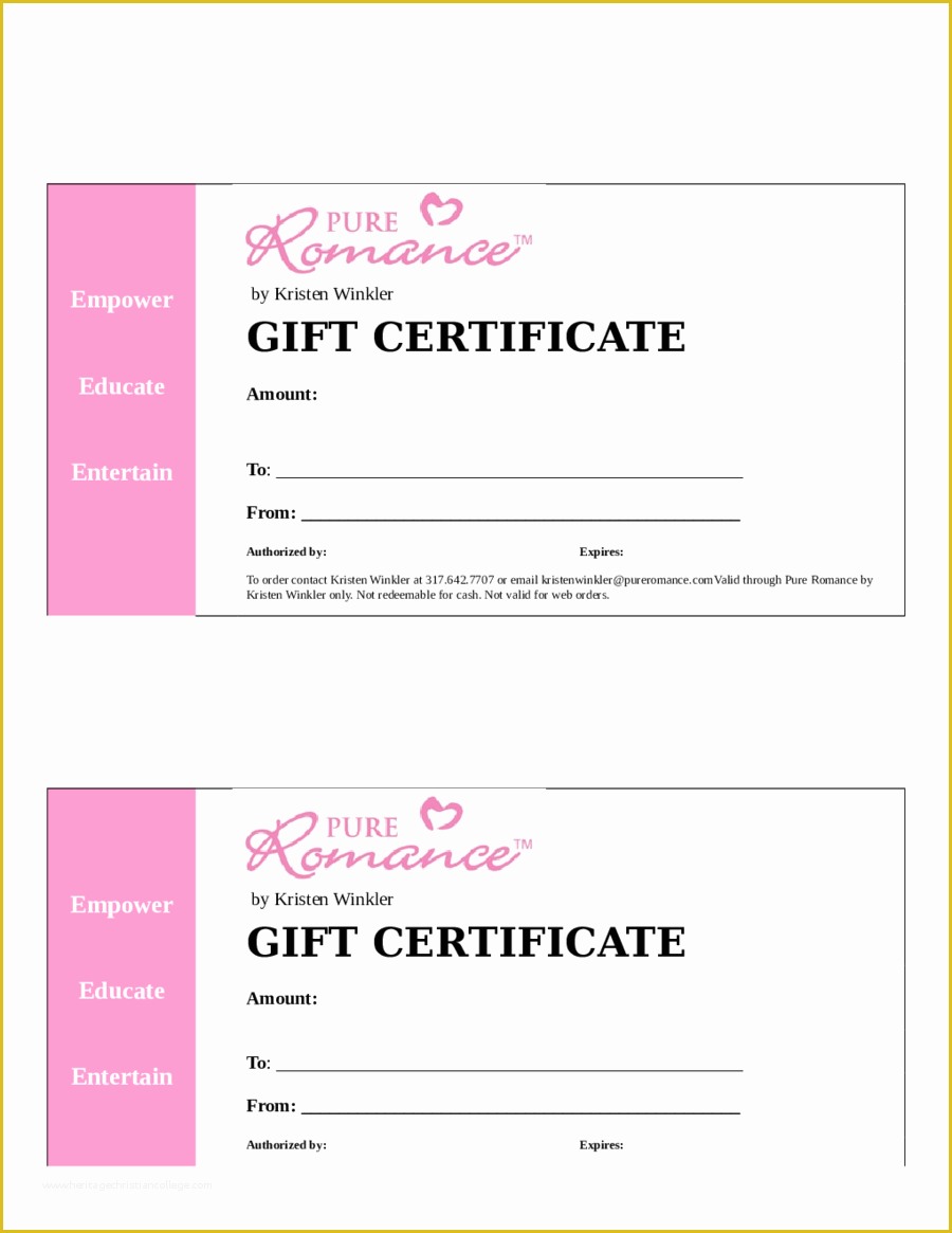 Gift Card Template Free Of 2018 Gift Certificate form Fillable Printable Pdf