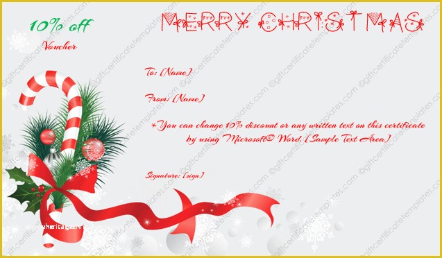 Gift Card Template Free Of 24 Christmas &amp; New Year Gift Certificate Templates