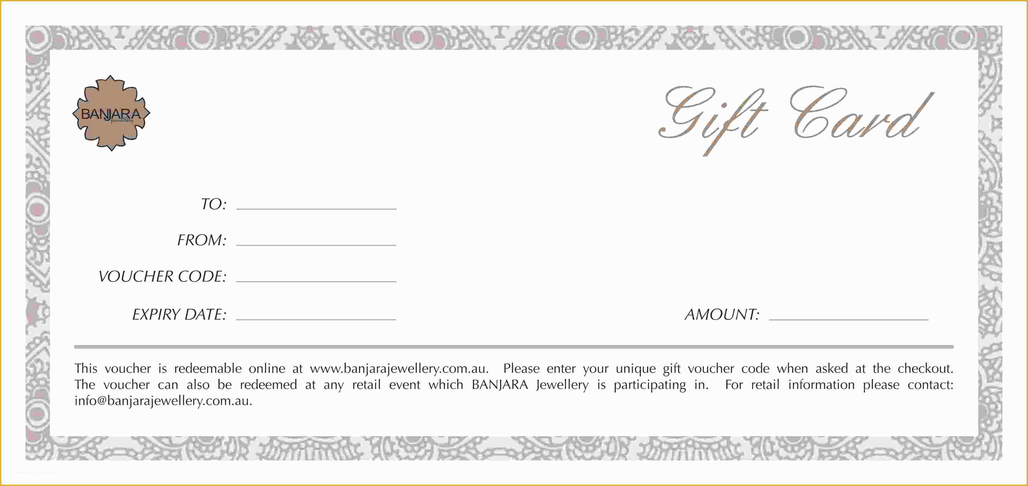 Gift Card Template Free Of 24 Exceptional Design Samples for Gift Vouchers Templates