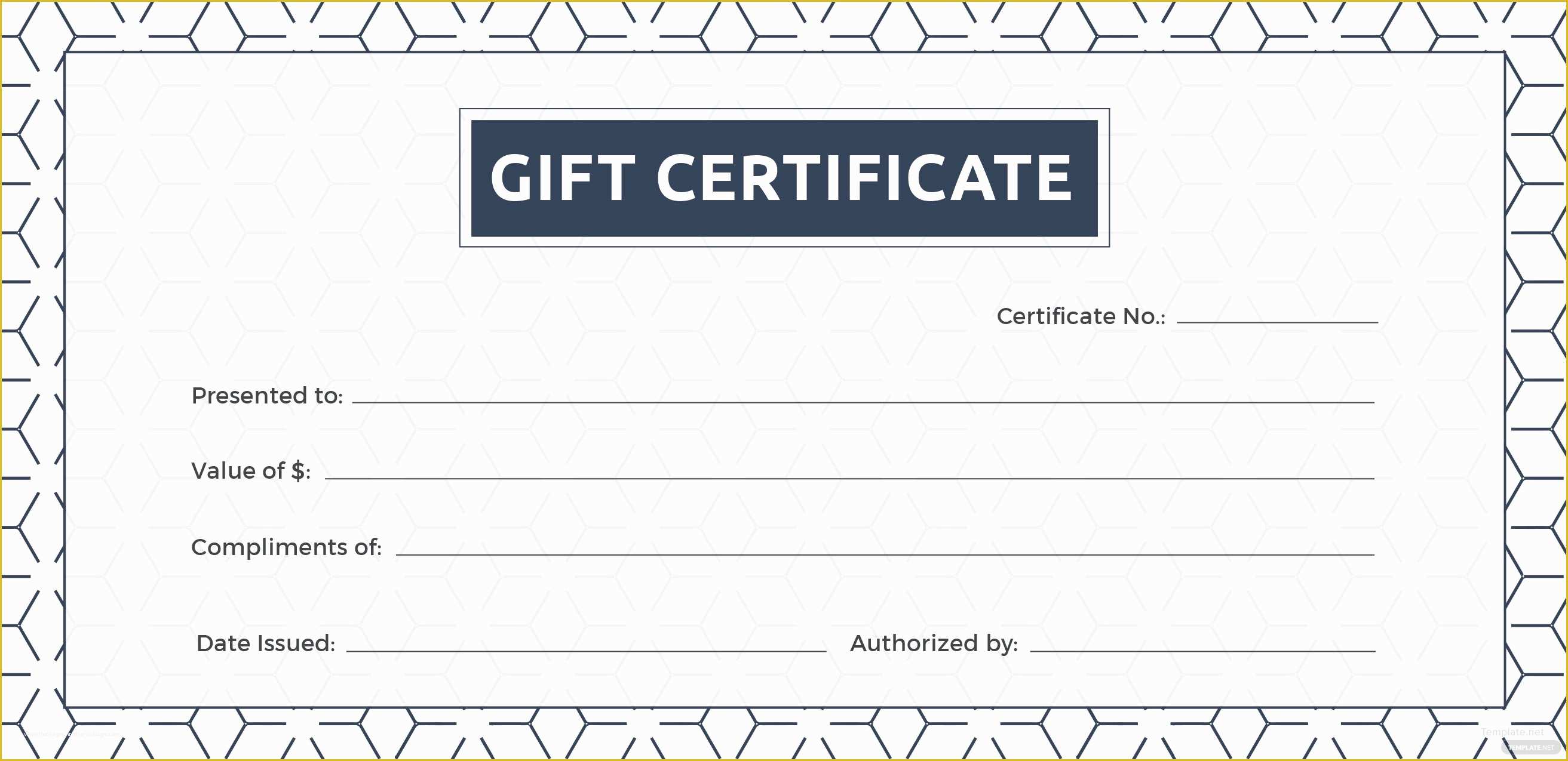 Gift Card Template Free Of Free Blank Gift Certificate Template In Adobe Illustrator