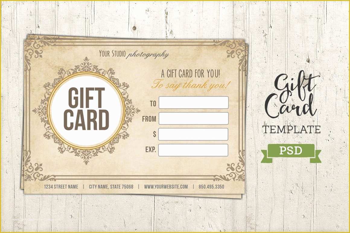Gift Card Template Free Of Gift Card Template Psd Certificate Templates