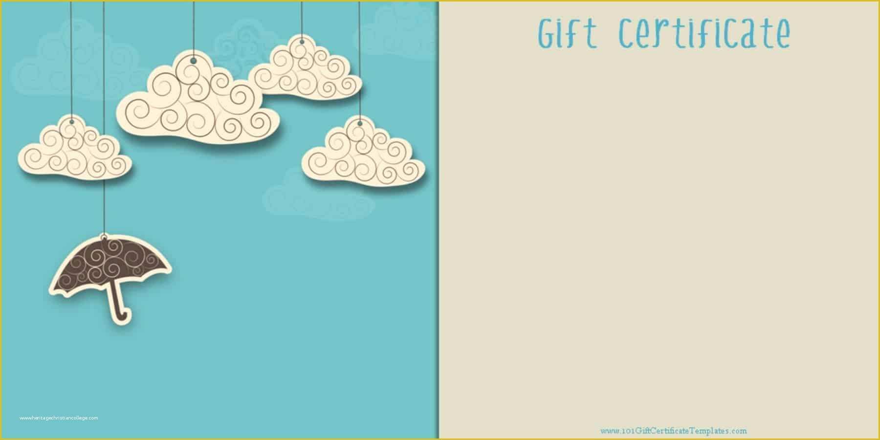 Gift Card Template Free Of Printable Gift Certificate Templates