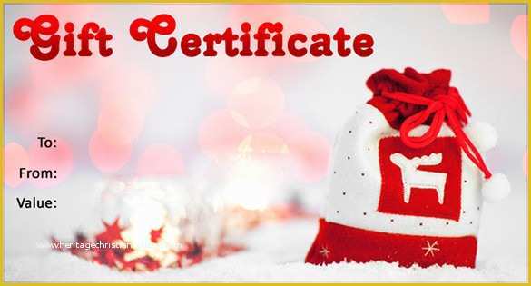 Gift Certificate Template Free Download Of 20 Christmas Gift Certificate Templates Word Pdf Psd