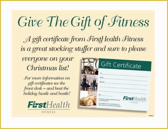 Gift Certificate Template Free Download Of 3 Fitness Gift Certificate Templates – Free Sample