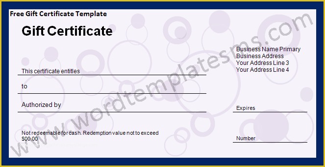 Gift Certificate Template Free Download Of Best S Of Fillable Certificate Template Microsoft