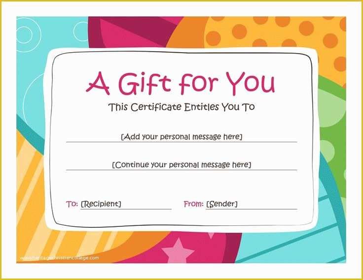 Gift Certificate Template Free Download Of Birthday Gift Certificate Clipart Clipart Suggest