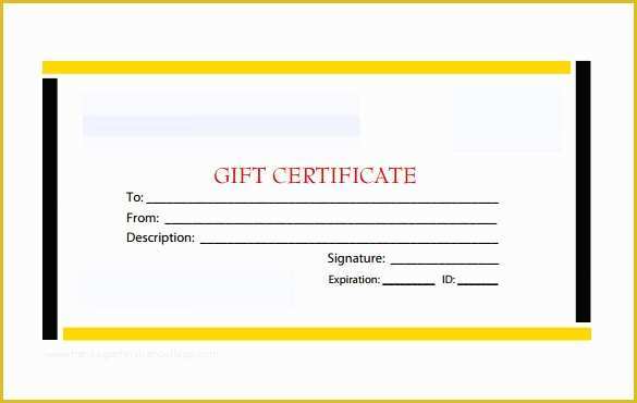 Gift Certificate Template Free Download Of Blank Gift Certificate Template – 13 Free Word Pdf