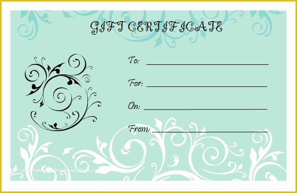 Gift Certificate Template Free Download Of Blank Gift Certificate Template