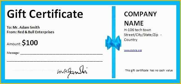 Gift Certificate Template Free Download Of Free Download Business Gift Certificate Template with Blue