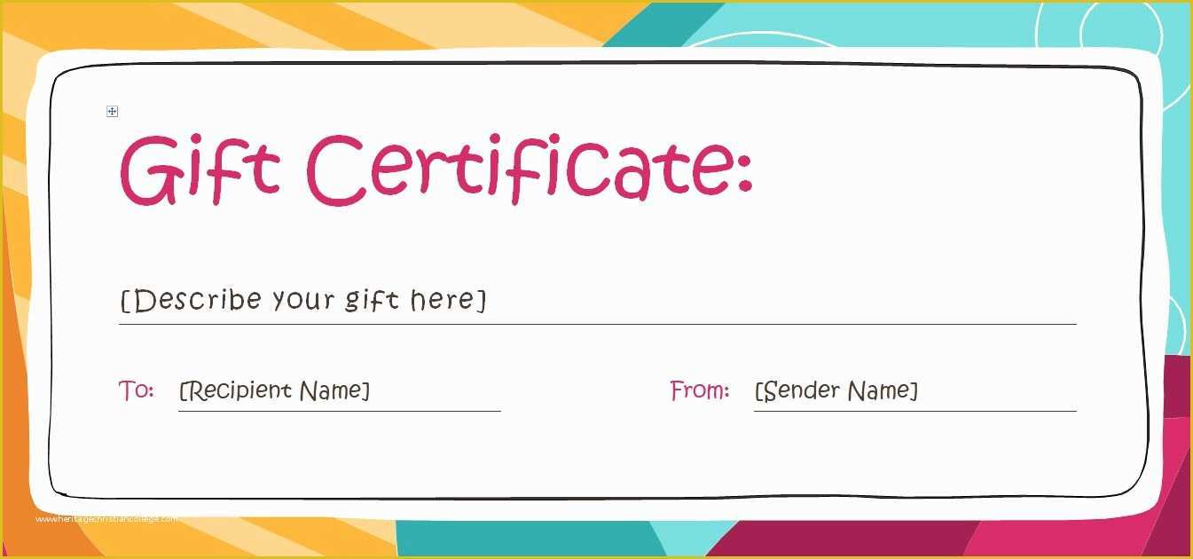 Gift Certificate Template Free Download Of Free Gift Certificate Templates You Can Customize