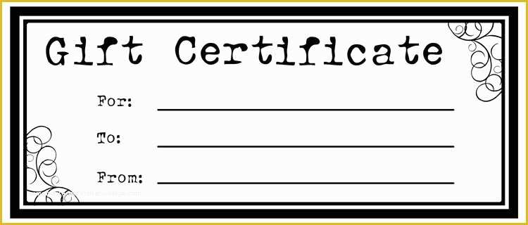 Gift Certificate Template Free Download Of Printable T Certificates for Homemade Ts