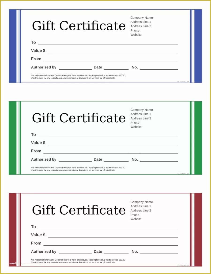 Free Gift Certificate Template Pdf