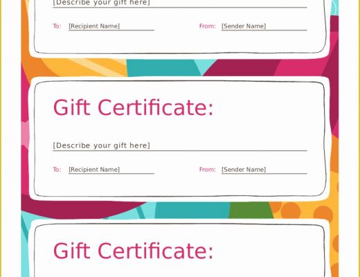 Gift Certificate Template Free Of 2018 Gift Certificate form Fillable Printable Pdf