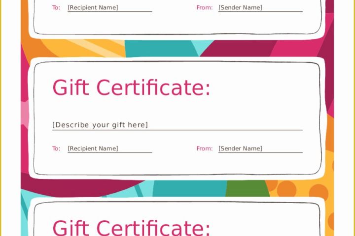 Gift Certificate Template Free Of 2018 Gift Certificate form Fillable Printable Pdf