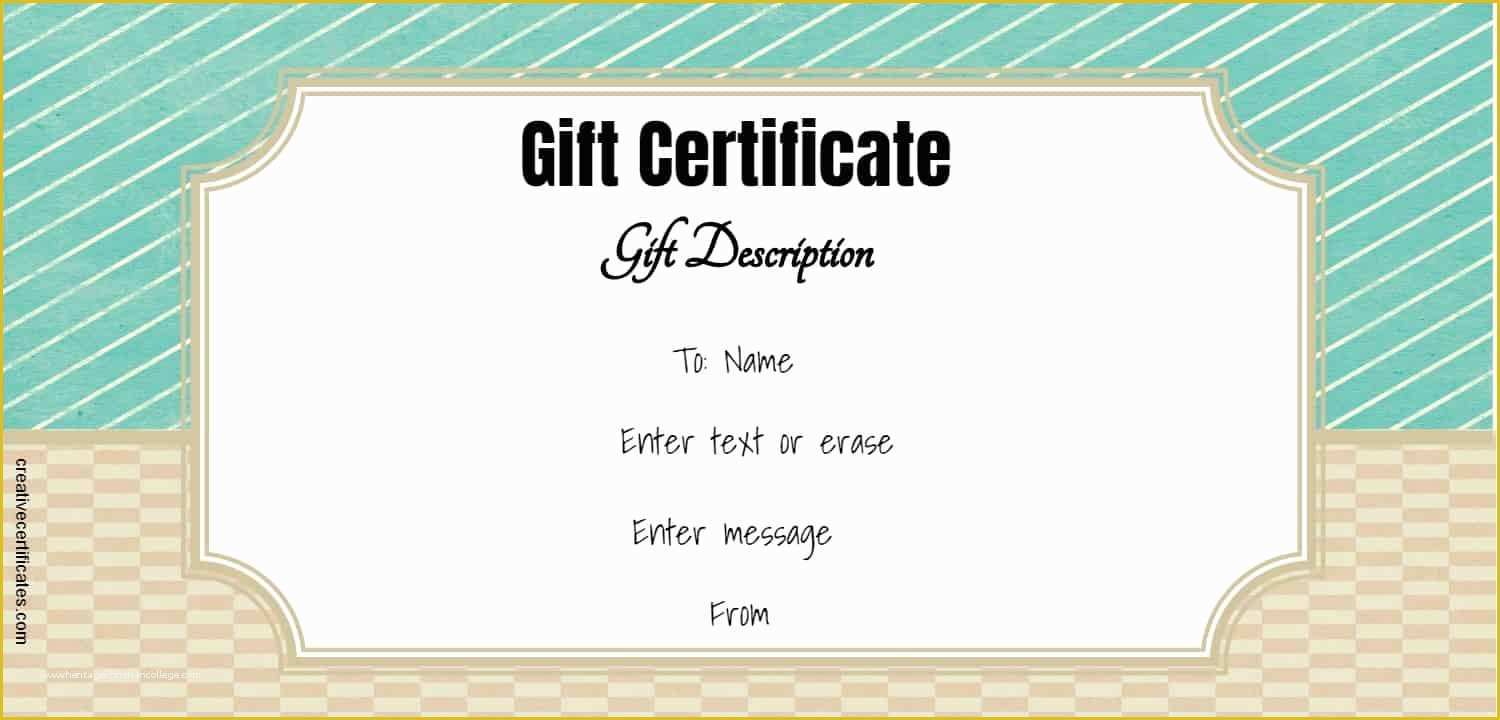 Gift Certificate Template Free Of Free Gift Certificate Template 50 Designs