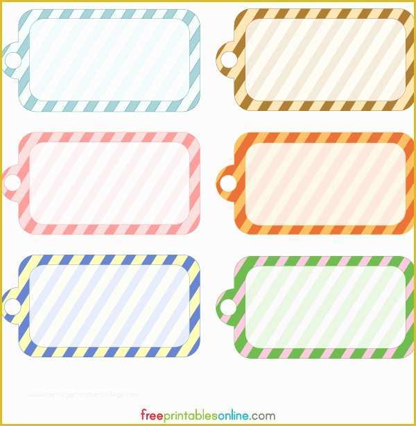 Gift Tag Template Free Of Blank Printable Simple Stripes Gift Tag Template Free