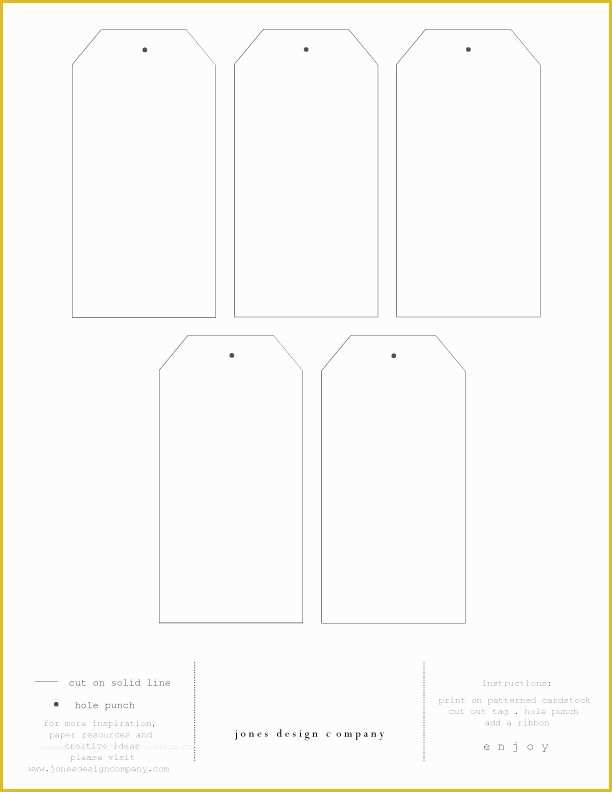 Gift Tag Template Free Of Diy T Tags Free Template and Printable Paper