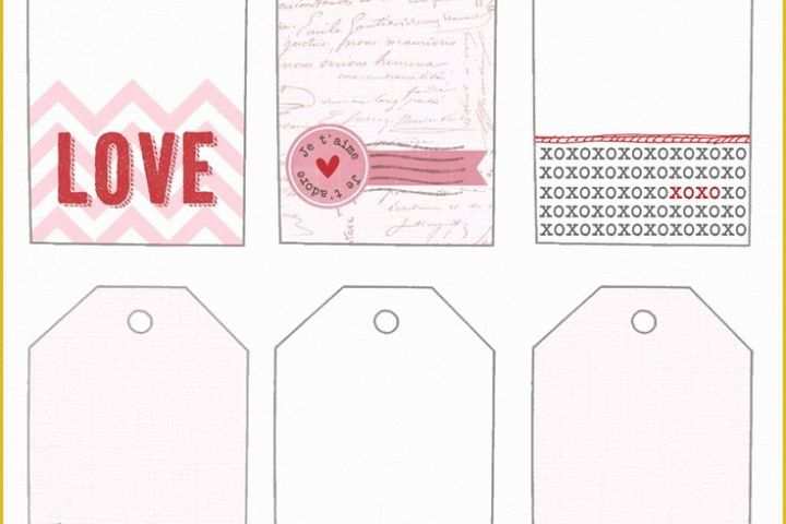 Gift Tag Template Free Of Free T Tags Template Valentine S Day