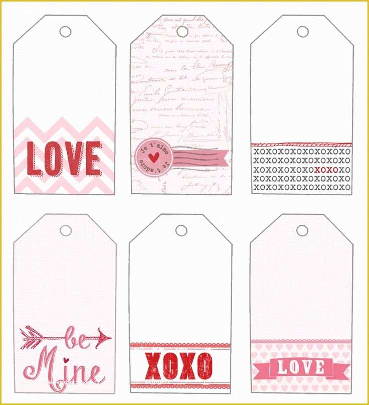 Gift Tag Template Free Of Free T Tags Template Valentine S Day