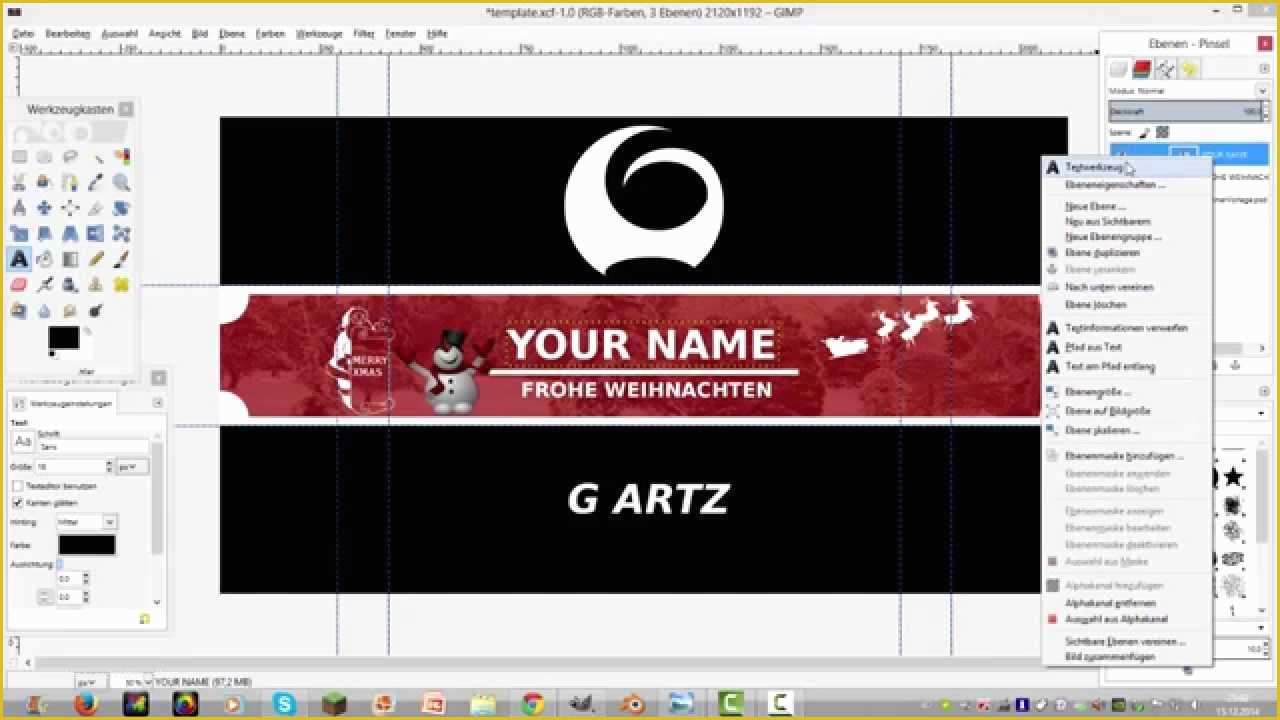 Gimp Templates Free Of Christmas Banner Template Gimp