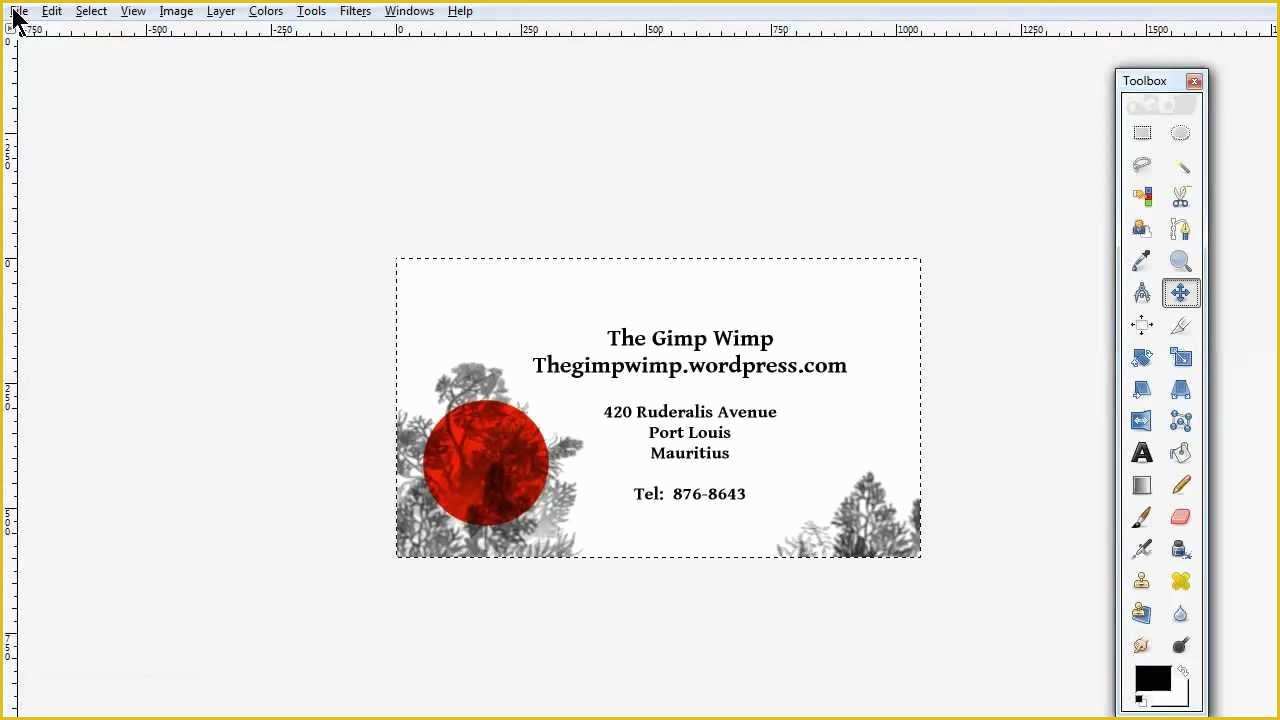Gimp Templates Free Of Custom Business Card In Gimp 2 8 by the Gimpwimp