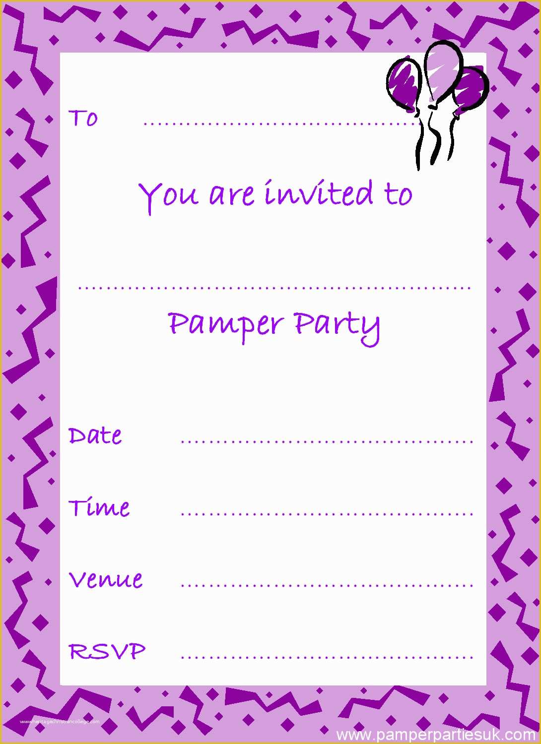 Girl Birthday Invitations Templates Free Of 10 Best Of Printable Blank Party Invitations Free