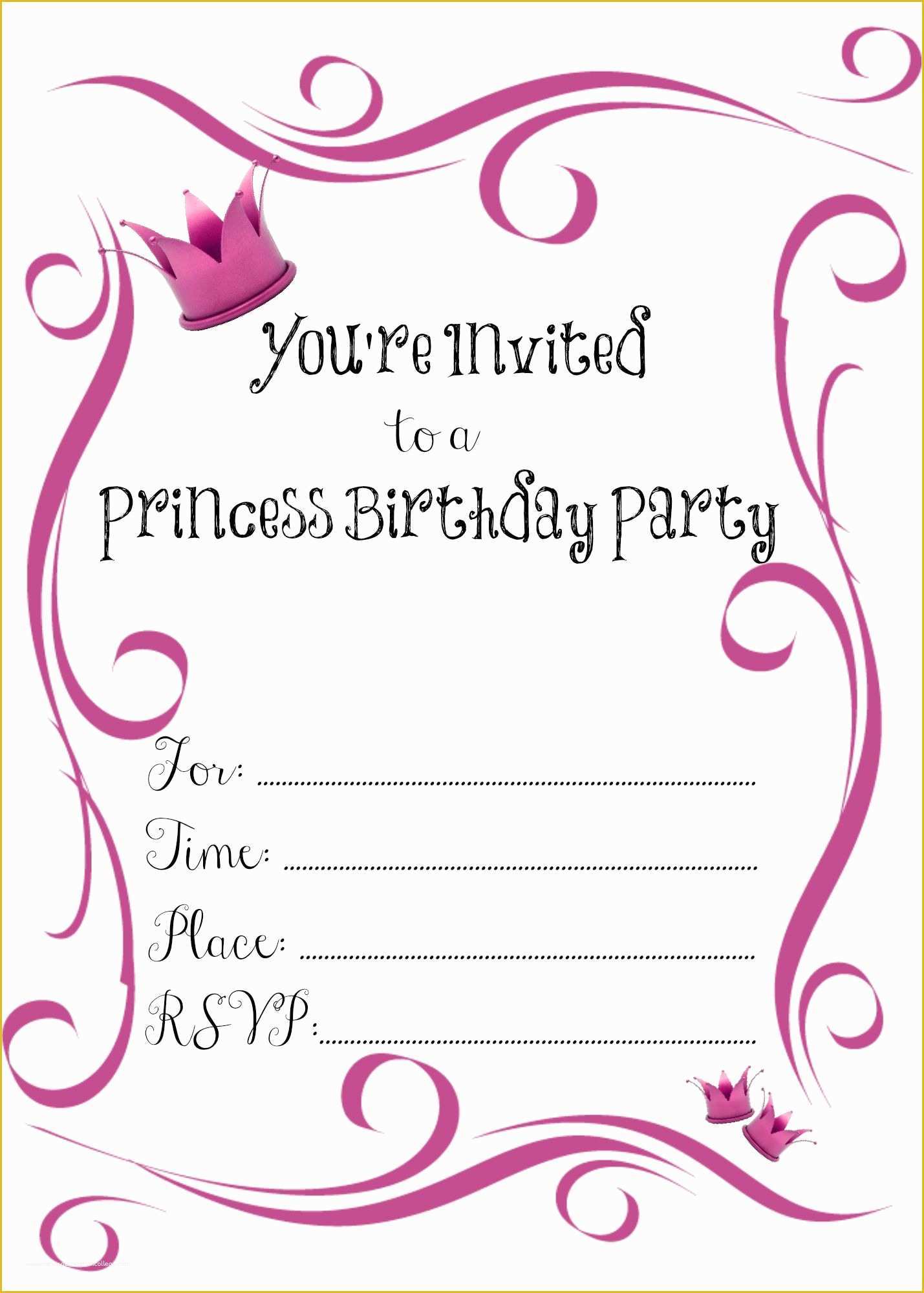 Girl Birthday Invitations Templates Free Of 21 Kids Birthday Invitation Wording that We Can Make