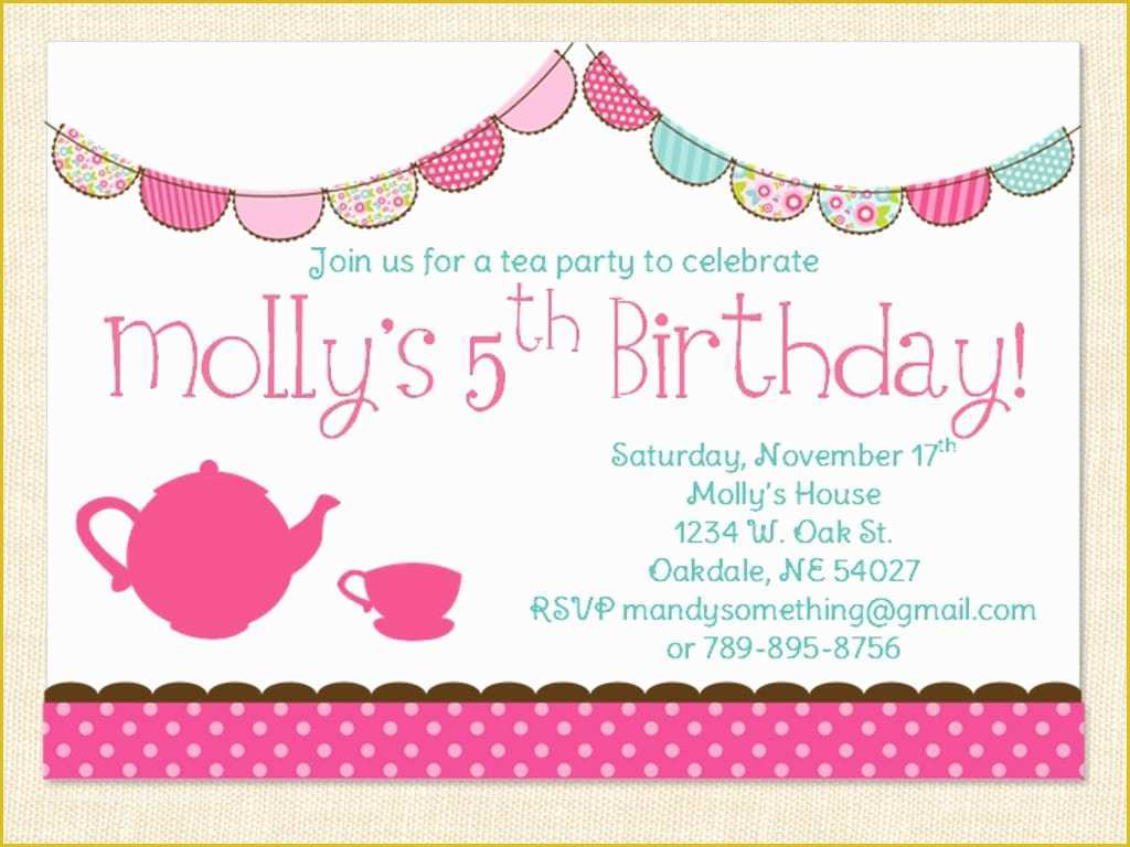 Girl Birthday Invitations Templates Free Of 40th Birthday Ideas Little Girl Birthday Invitation