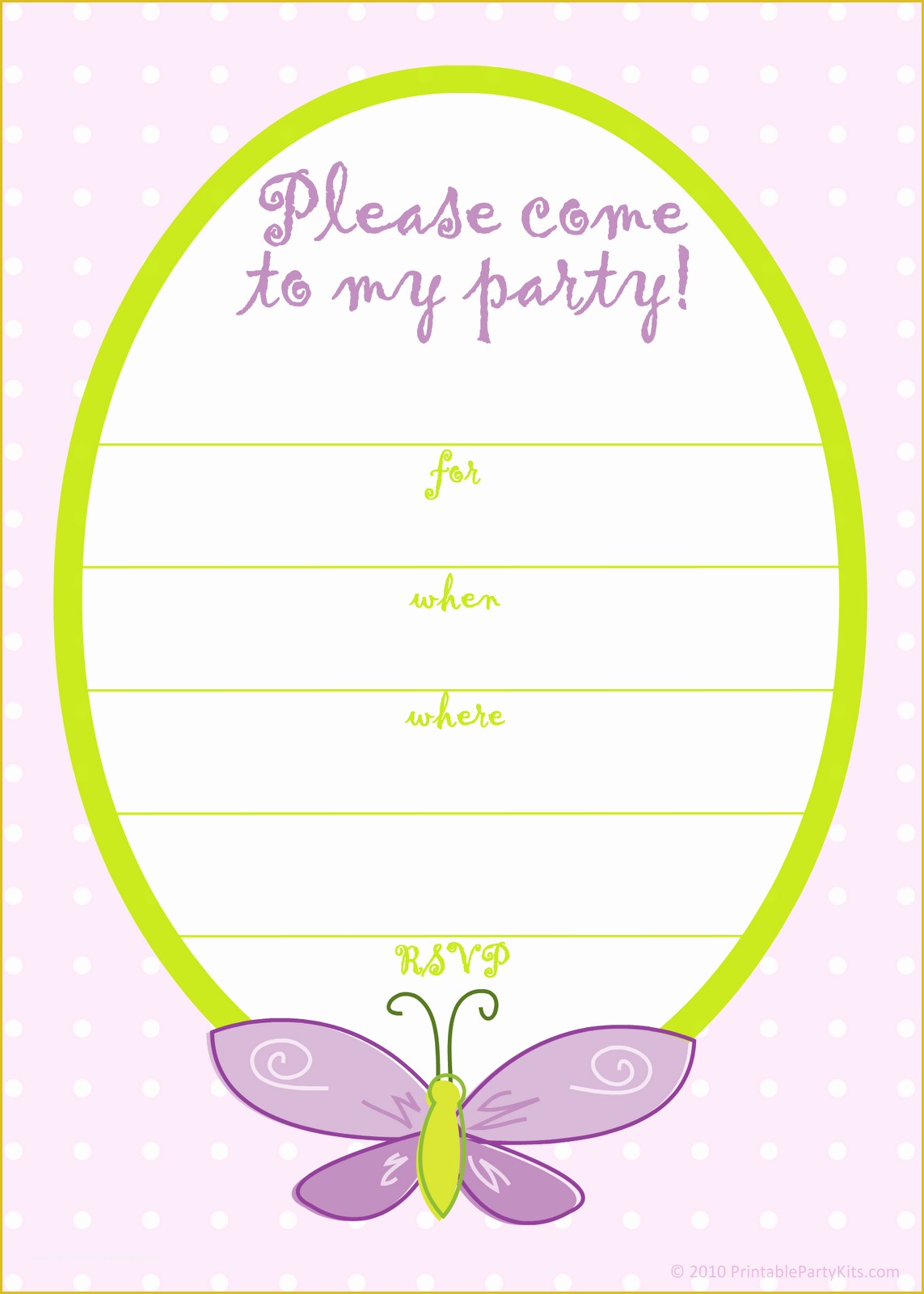 Girl Birthday Invitations Templates Free Of Free Printable Party Invitations Free Pink butterfly