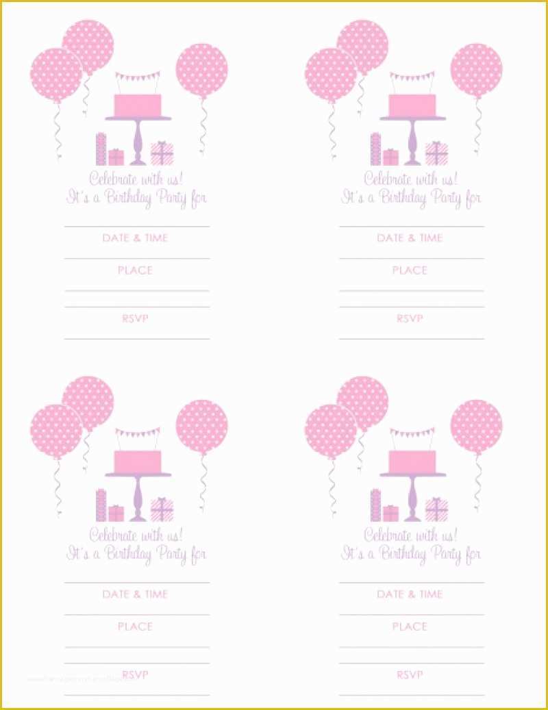 Girl Birthday Invitations Templates Free Of Girls Birthday Invitation Free Printable – orderecigsjuice