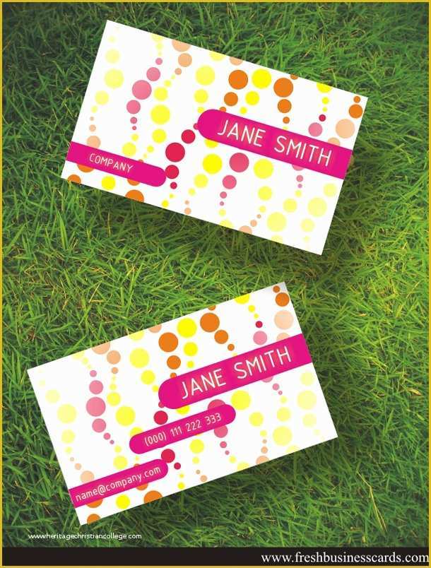Girly Business Cards Templates Free Of 25 Fascinating Psd Business Card Templates