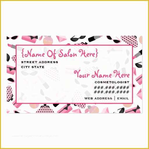 Girly Business Cards Templates Free Of Cosmetologist Salon Appointment Girly Pink Business Card