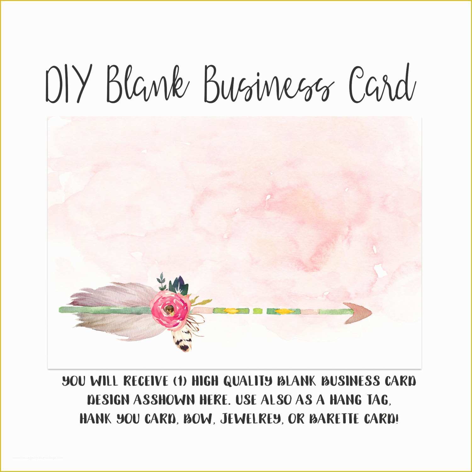 Girly Business Cards Templates Free Of Diy Blank Business Card Template Girly Arrow Made to Match