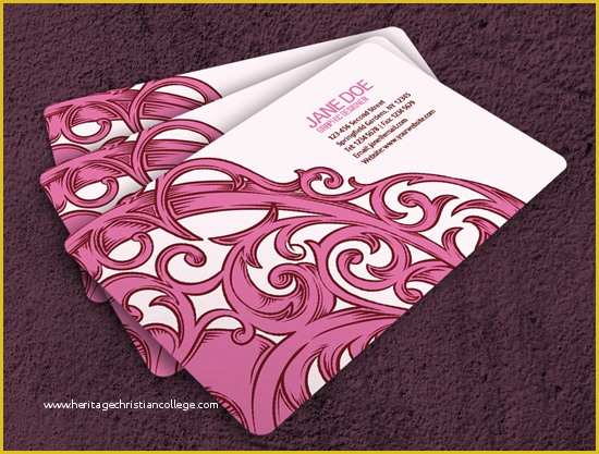 Girly Business Cards Templates Free Of Girly Business Cards Fragmatfo