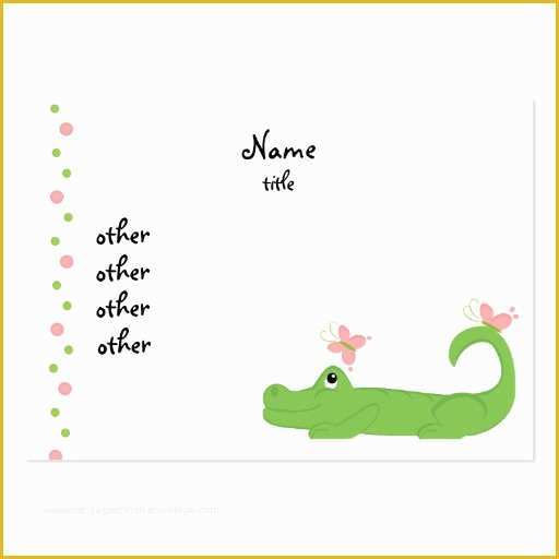 Girly Business Cards Templates Free Of Girly Gator Business Card Templates