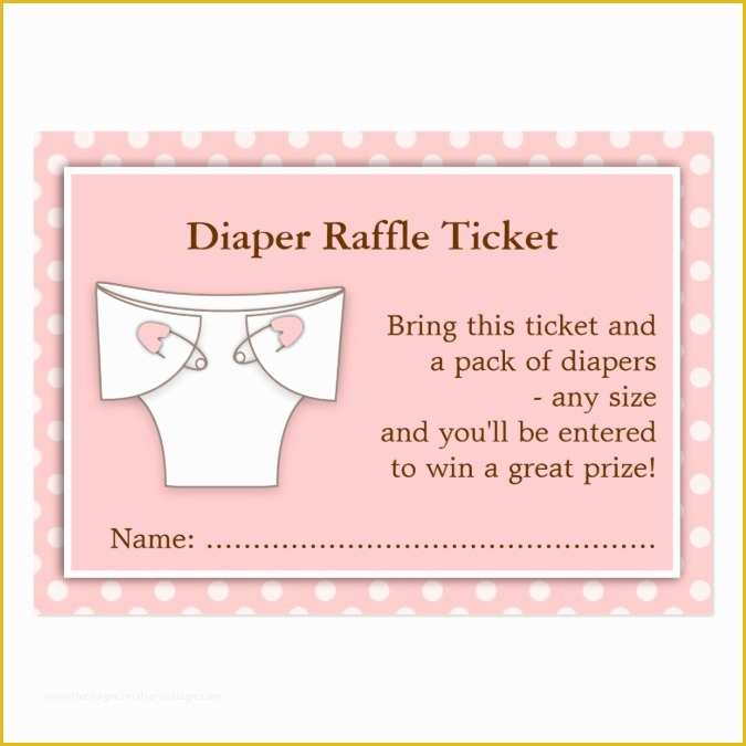 Girly Business Cards Templates Free Of Girly Pink Baby Shower Diaper Raffle Ticket Insert
