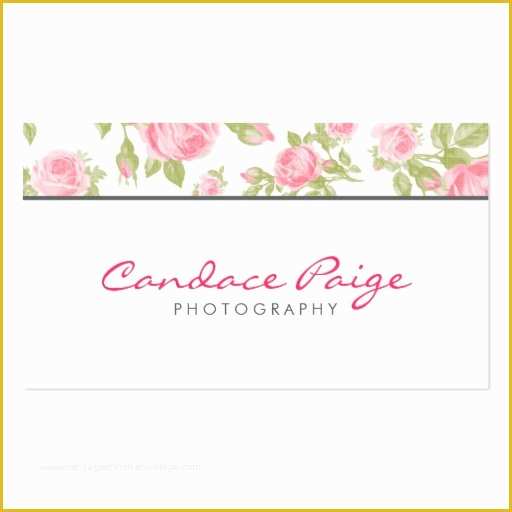 Girly Business Cards Templates Free Of Girly Vintage Roses Floral Print Business Card