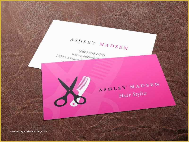 Girly Business Cards Templates Free Of Hair Salon Hairstylist Cute Girly Pink Business Card
