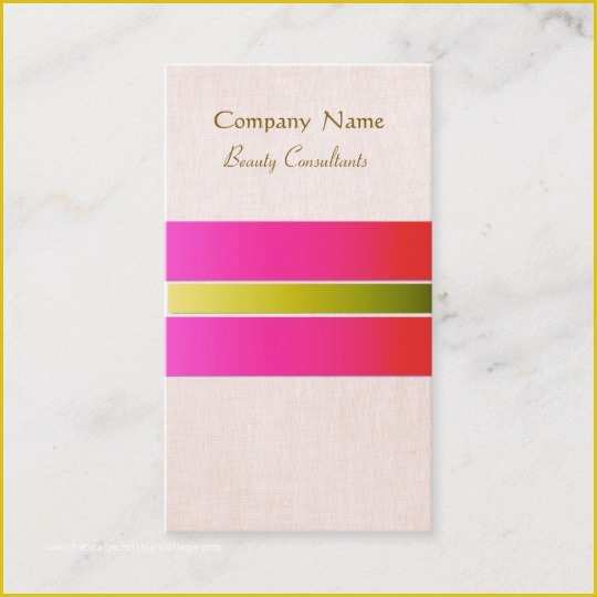 Girly Business Cards Templates Free Of Hot Pink Girly and Feminine Beauty Consultant Business